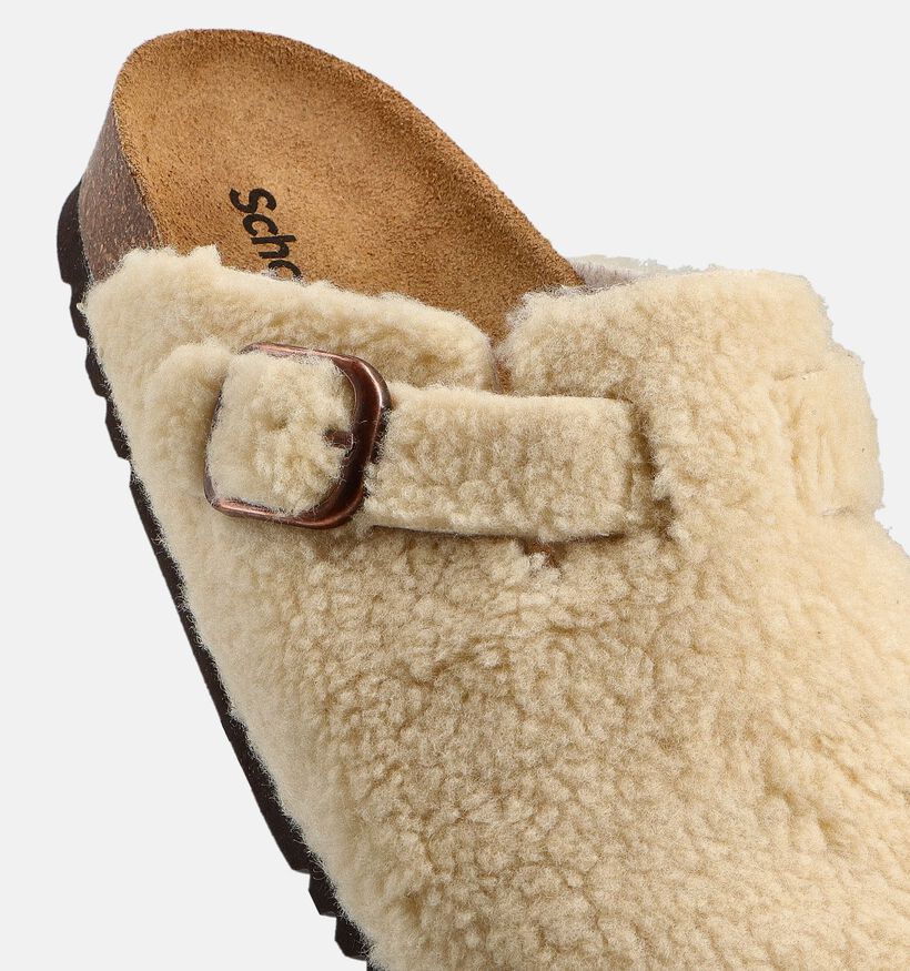 Scholl Fae Faux Shearling Beige Clogs voor dames (364561)