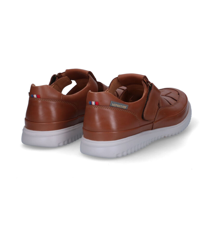 Mephisto Tarek Randy Chaussures à velcro en Cognac pour hommes (355138) - pour semelles orthopédiques
