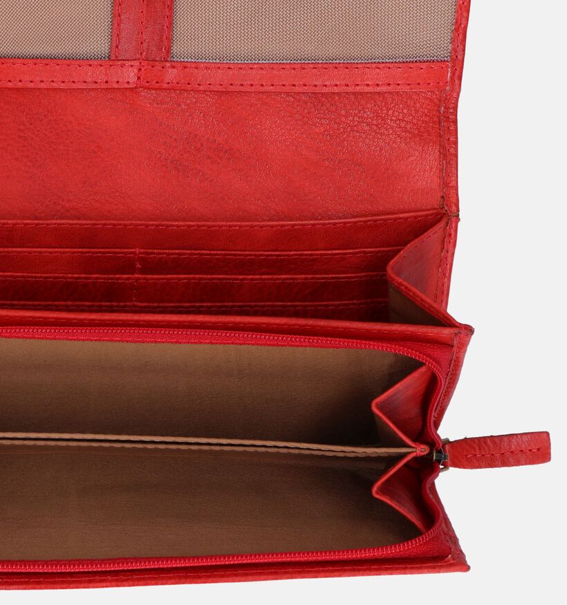Label M Porte-monnaie à rabat en Rouge pour femmes (349930)