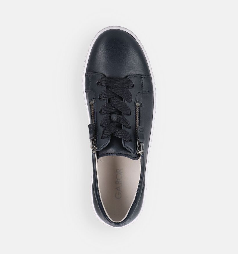 Gabor Donkerblauwe Rits-Veterschoenen voor dames (381189) - geschikt voor steunzolen