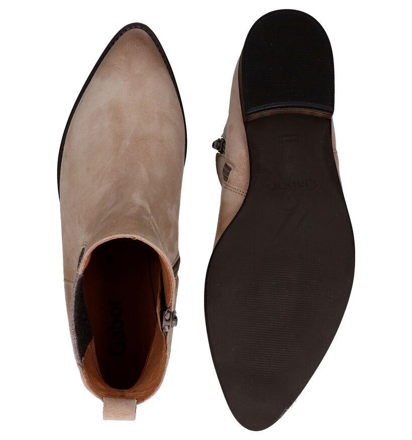 Gabor Beige Enkellaarzen in nubuck (282427)