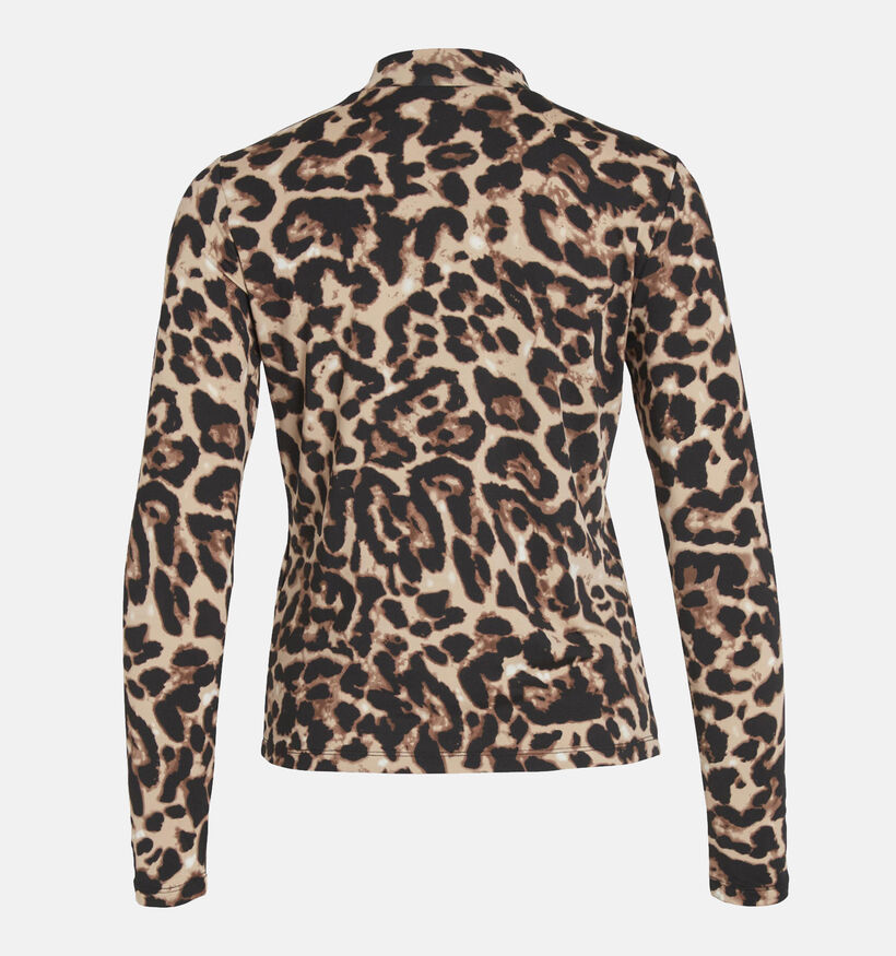 Vila Leoa Beige T-shirt met rolkraag voor dames (344251)