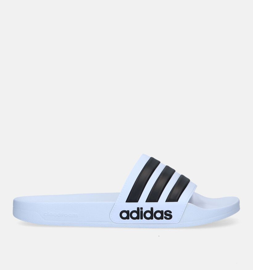 adidas Adilette Claquettes de picine en Blanc pour hommes (324942)