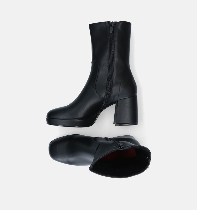 Mexx Kiwi Bottillons avec talon carré en Noir pour femmes (329903)