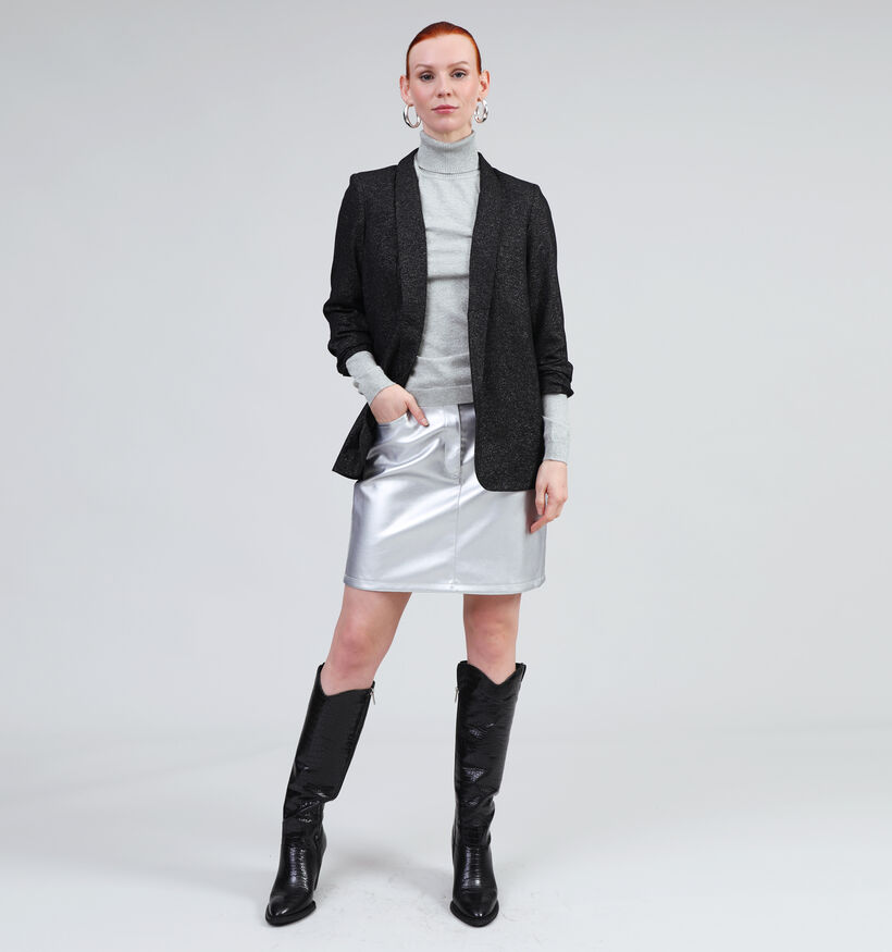 Pieces Bosella Zwarte Glitter blazer voor dames (344972)
