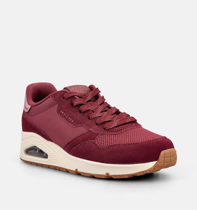Skechers Uno Vintage Air Bordeaux Sneakers voor dames (375620)