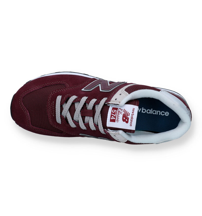 New Balance ML 574 Bordeaux Sneakers voor heren (327266) - geschikt voor steunzolen