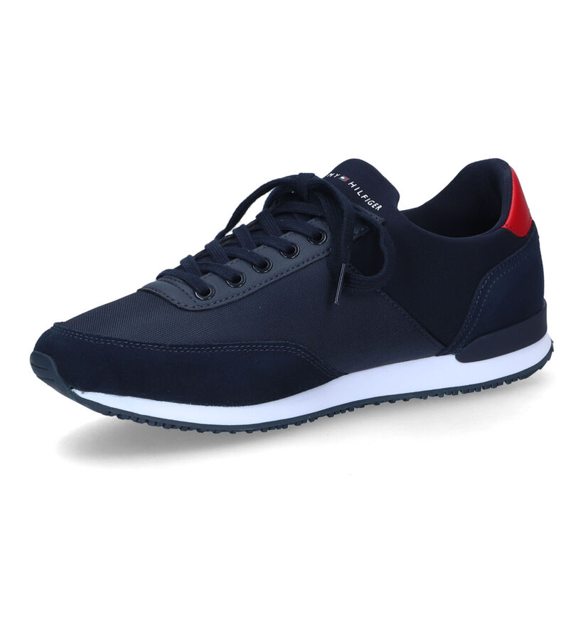 Tommy Hilfiger Iconic Blauwe Veterschoenen in stof (310844)