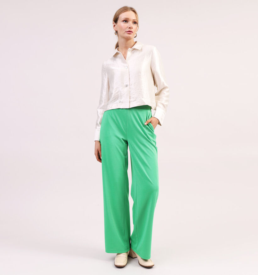 Vero Moda Rony Pantalon Large en Vert pour femmes (331805)