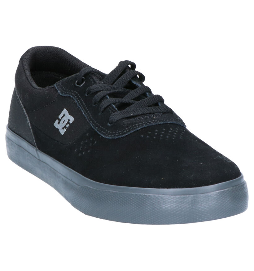 DC Shoes Switch Zwarte Skatesneakers in daim (263841)