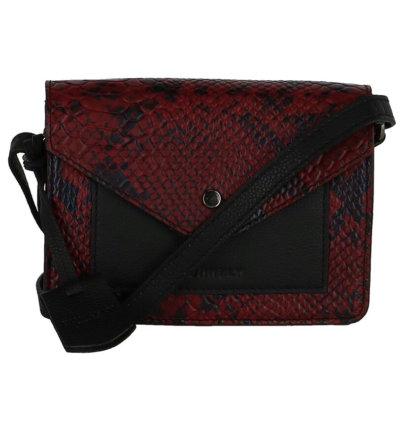 Bordeaux Crossbody Tas Burkely Evening Snake in leer (249394)
