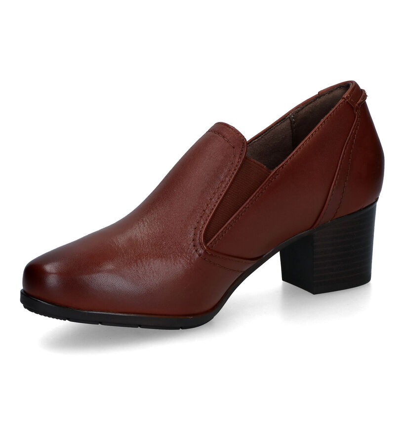 Tamaris Comfort cognac Enkelpumps in leer (317968)