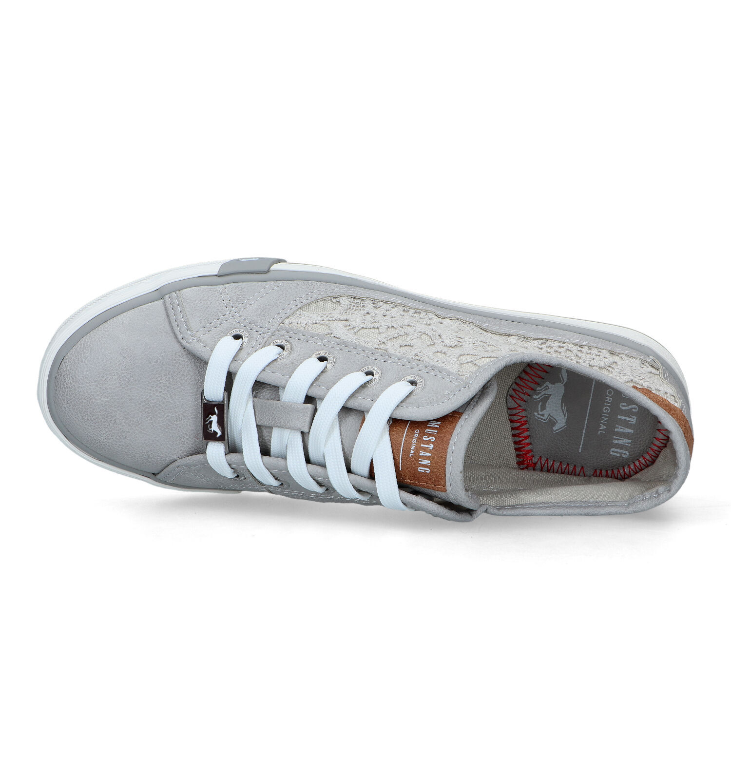 Mustang Grijze Sneakers Dames Sneakers Online op TORFS.BE
