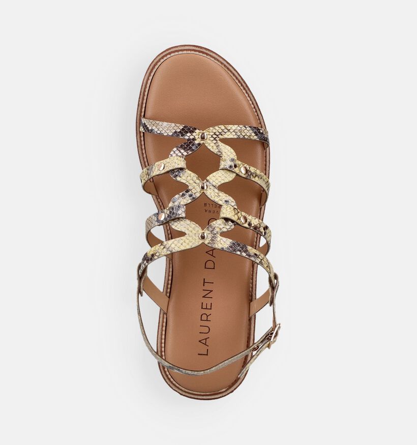 Laurent David Snake Gele Sandalen voor dames (374153)