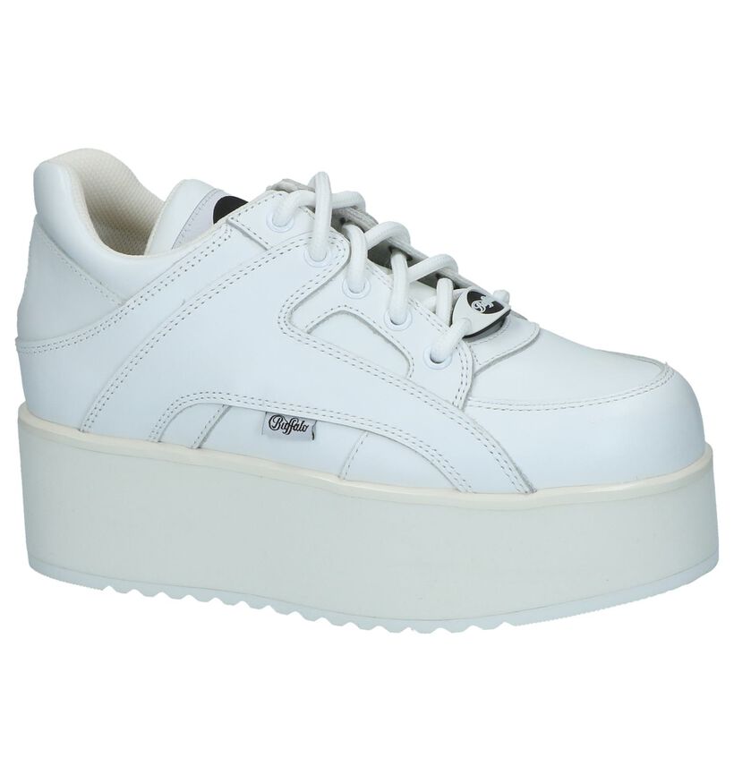 Buffalo London Witte Sneakers in leer (240567)