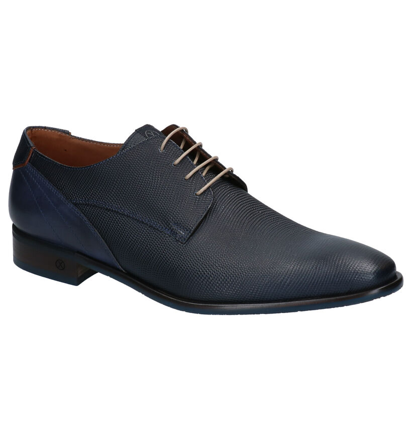 Ambiorix Chaussures classiques en Bleu foncé en cuir (274884)