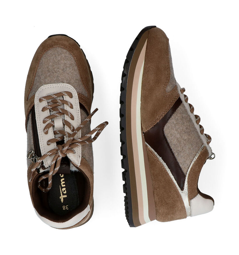 Tamaris Baskets casual en Taupe en textile (296756)