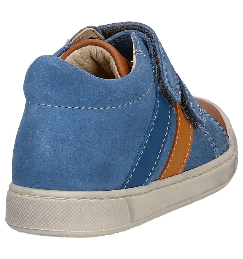 Falcotto Gazer Blauwe Velcroschoenen in daim (275704)