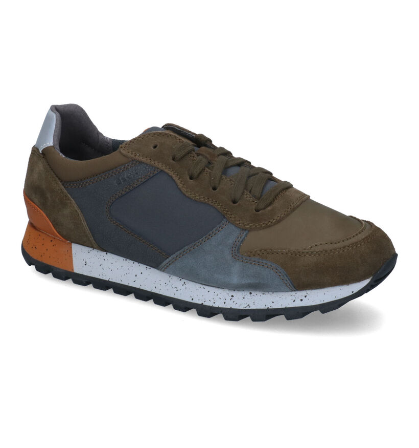 Geox Ponente Baskets en Vert pour hommes (313650) - pour semelles orthopédiques