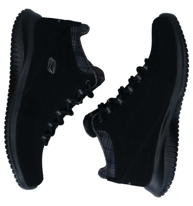 Skechers Ultra Flex Zwarte Hoge Sneakers in kunstleer (279331)