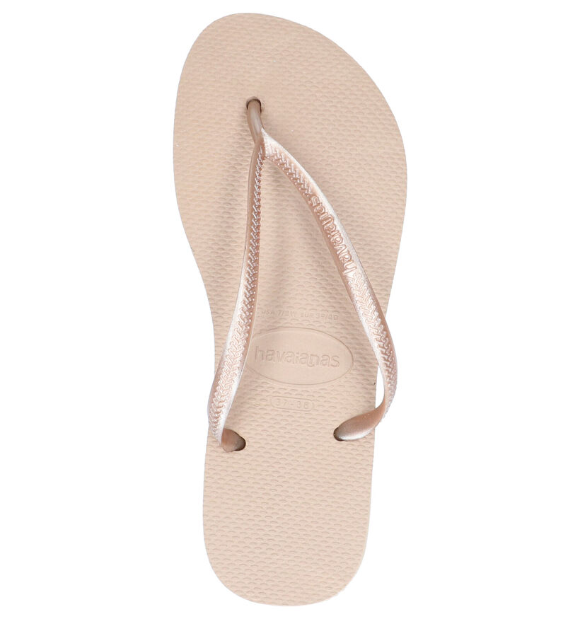 Havaianas Slim Tongs en Or en synthétique (275874)