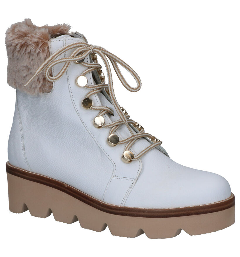 Gabor Best Fitting Witte Boots in leer (260359)