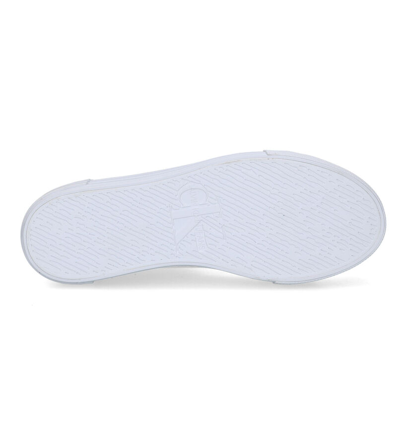 Calvin Klein Vulc Flatform Witte Sneakers in stof (321041)