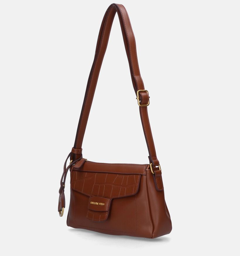 Laurent David Croco Cognac Crossbody Tas voor dames (333642)