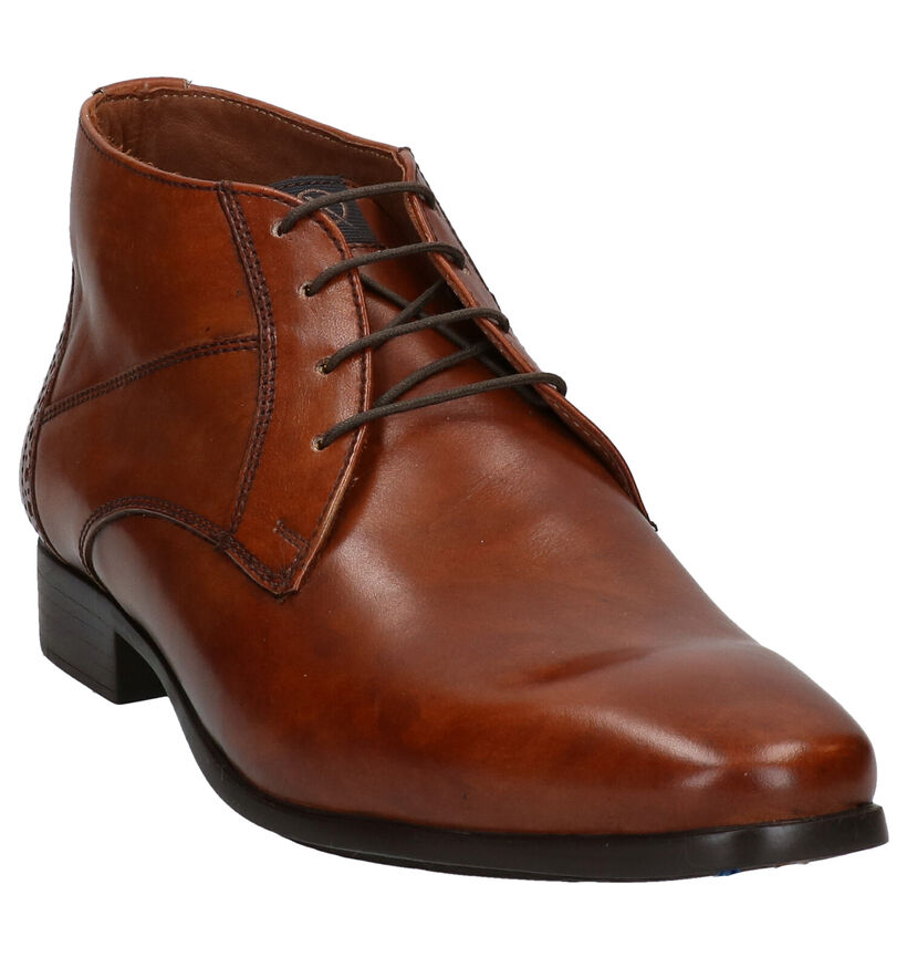 Ambiorix Cognac Geklede Veterschoenen in leer (283923)