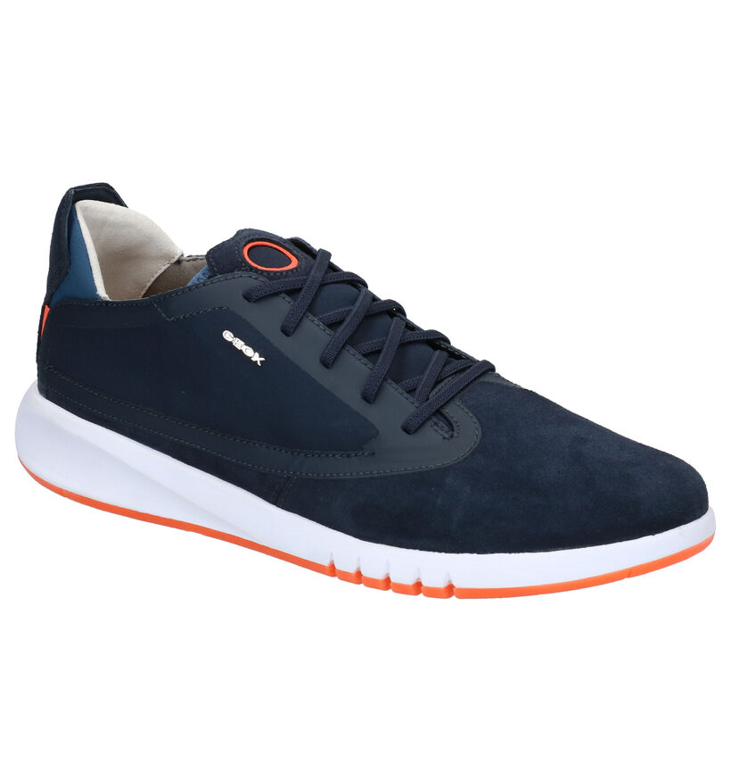 Geox Aerantis Blauwe Sneakers in nubuck (270027)