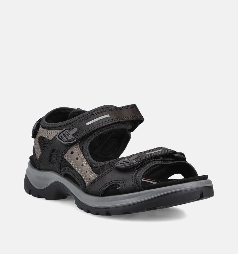 ECCO Offroad Sandales plates en Noir pour femmes (369775)