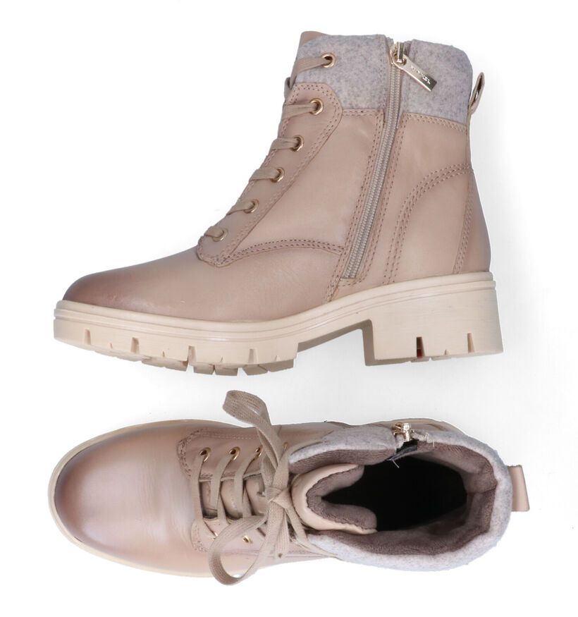 Tamaris Comfort Boots à lacets en Beige foncé en cuir (317988)
