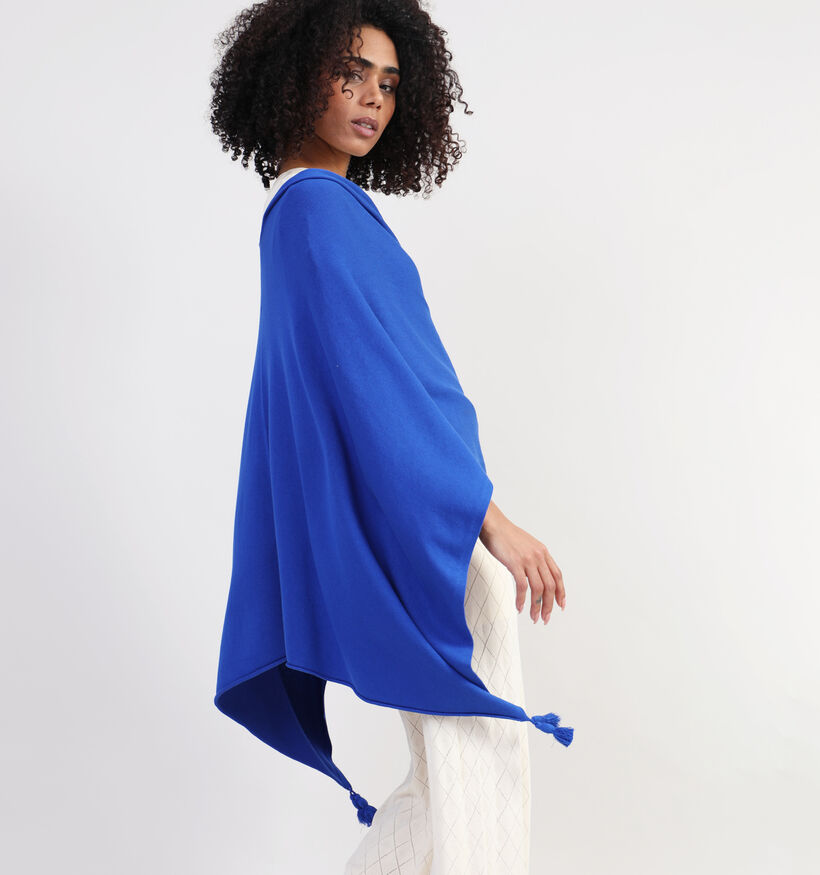 comma Blauwe Poncho voor dames (337499)