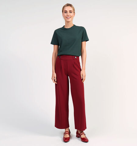 JDY Broeken Blauw/Bordeaux/Groen