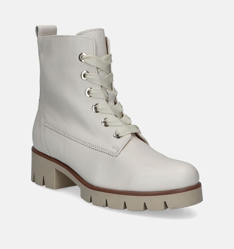 Gabor Best Fitting Bottines en &Eacute;cru pour femmes (347092) - pour semelles orthop&eacute;diques