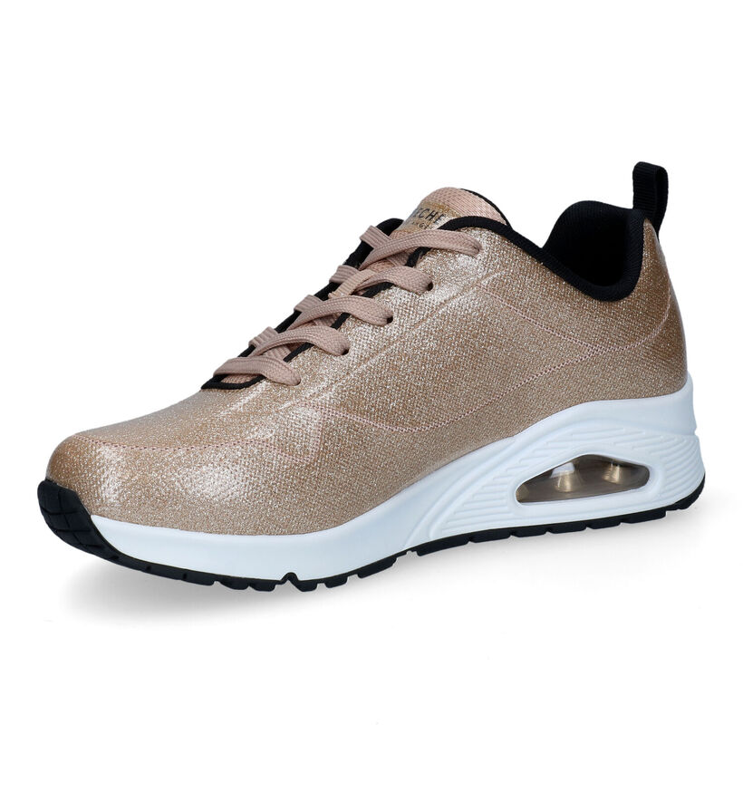 Skechers Uno Diamond Shatter Gouden Sneakers voor dames (326238)