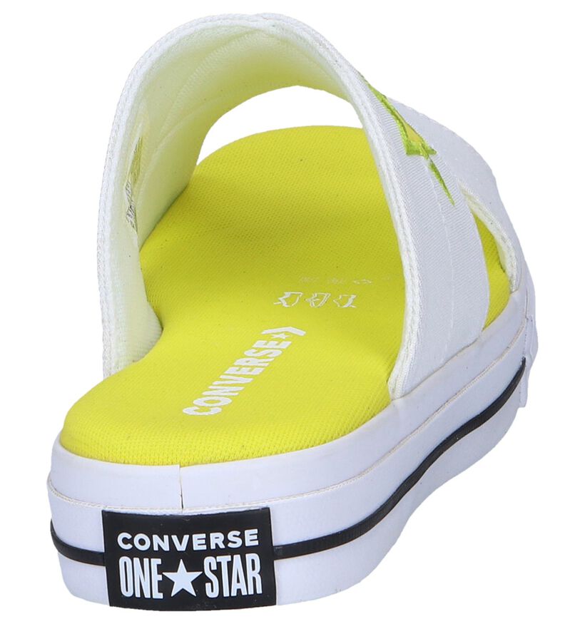 Cons One Star OX Nu-pieds plates en Blanc en textile (249163)