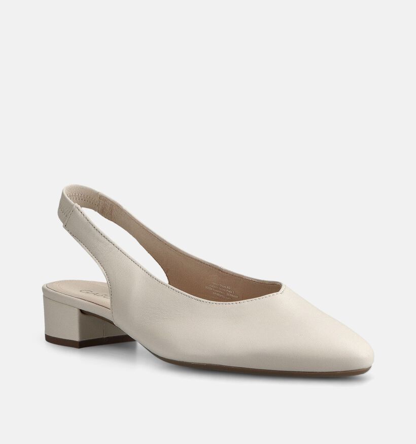 Gabor Escarpins slingback en Ecru pour femmes (371106)