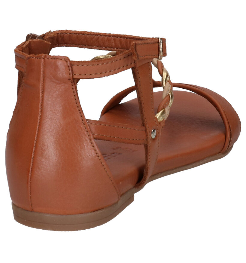 Tamaris Sandales plates en Bronze en cuir (289303)