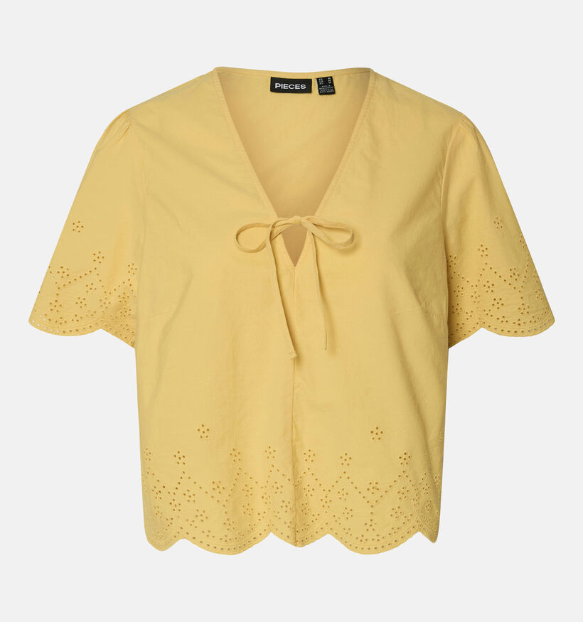 Pieces Talmina Blouse courte en Jaune pour femmes (357400)