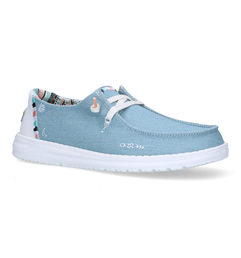 HEYDUDE Wendy Boho Mocassins en Bleu pour femmes (324434) - pour semelles orthopédiques