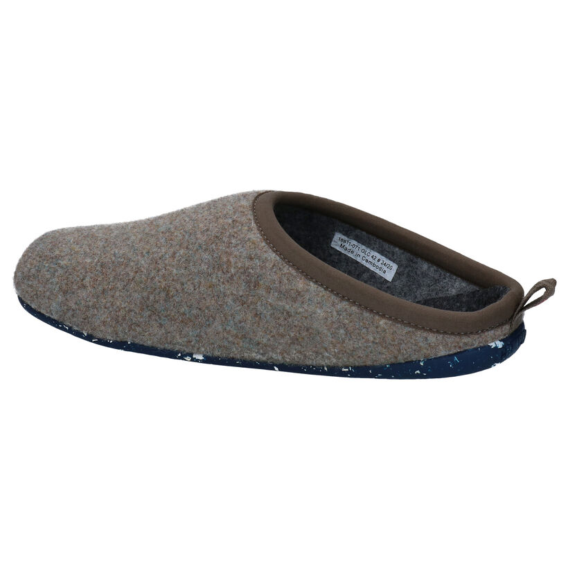 Camper Pantoufles ouvertes en Taupe en textile (282122)