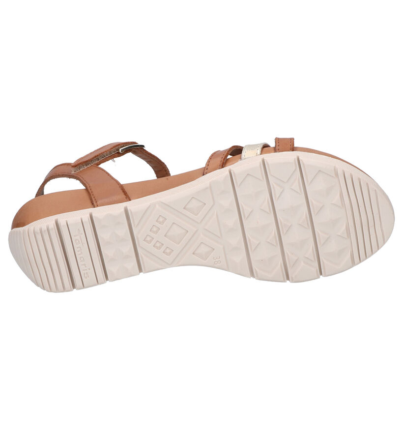 Tamaris Cognac Sandalen in leer (269768)