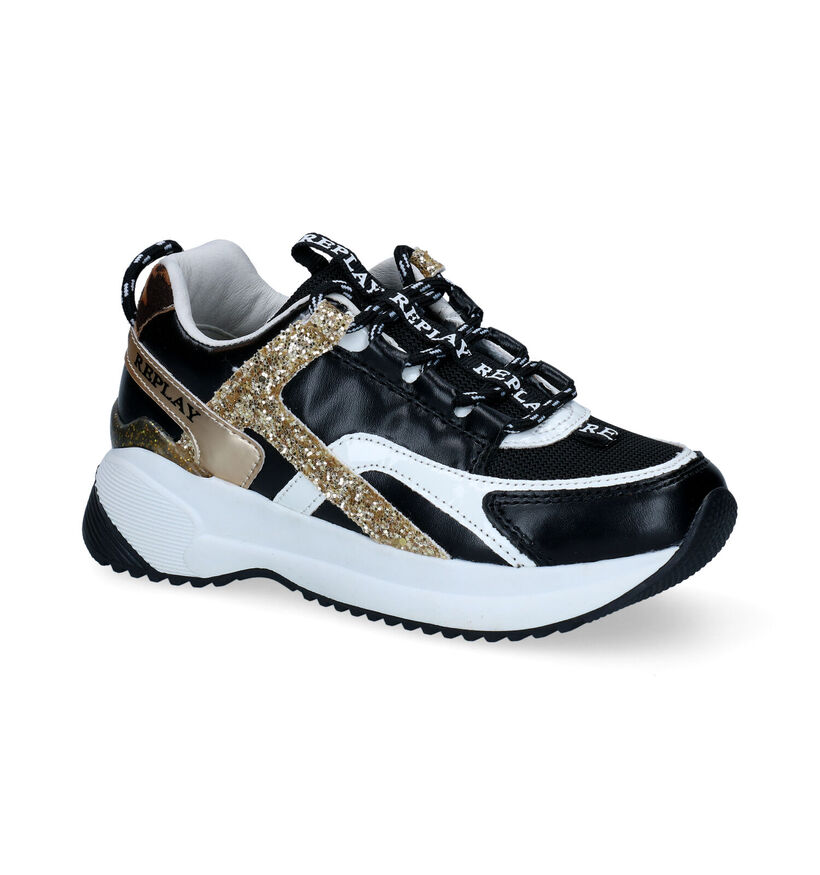 Replay Kumi Baskets en Noir en simili cuir (297586)