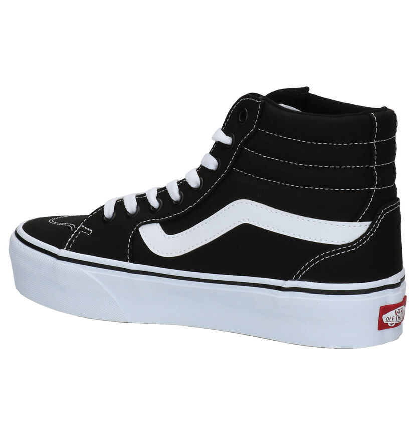 Vans Filmore Hi Platform Zwarte Sneakers in kunstleer (312595)