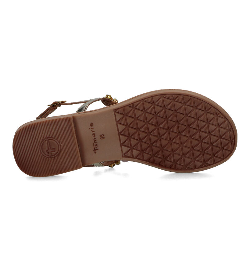 Tamaris Sandales plates en Or pour femmes (325579)