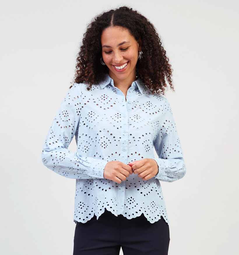 Pieces Vilde Blauw Hemd voor dames (351112)