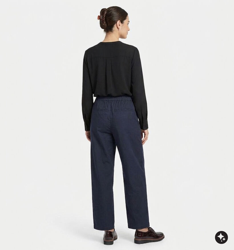 Fransa Abilene Pantalon classique en Bleu fonc&eacute; pour femmes (377903)