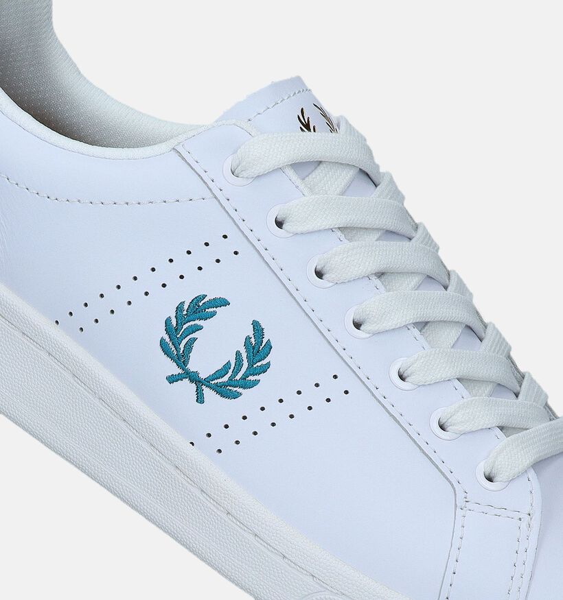 Fred Perry Witte Veterschoenen voor heren (342532) - geschikt voor steunzolen