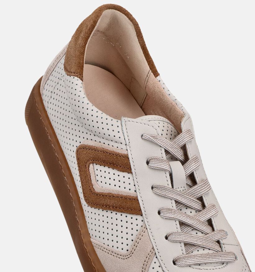 Gabor Ecru/Cognac Sneakers voor dames (371151) - geschikt voor steunzolen